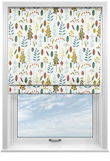 Amala, Teal - Twist&Fit Roman Blind